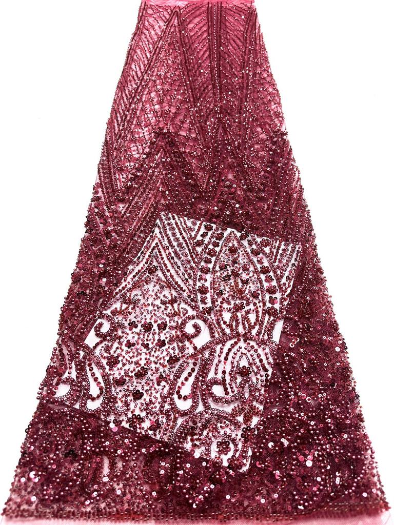 Royal Blue African Sequins Lace Fabric 2026 High Quality Tulle Lace Fabric Embroidered Beads Nigerian Fabric for Wedding Dress