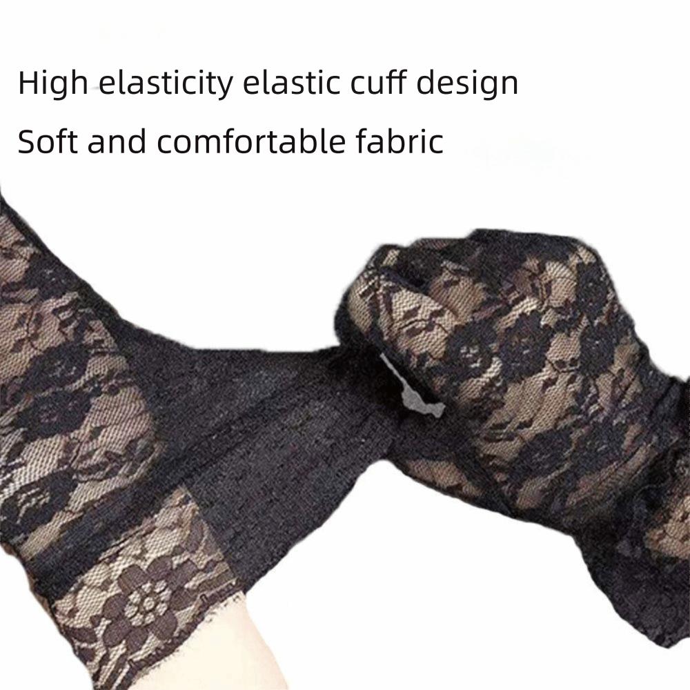 Wrist Length Women's Lace Gloves Full Finger Gloves for Dinner Fancy Costume Accessories