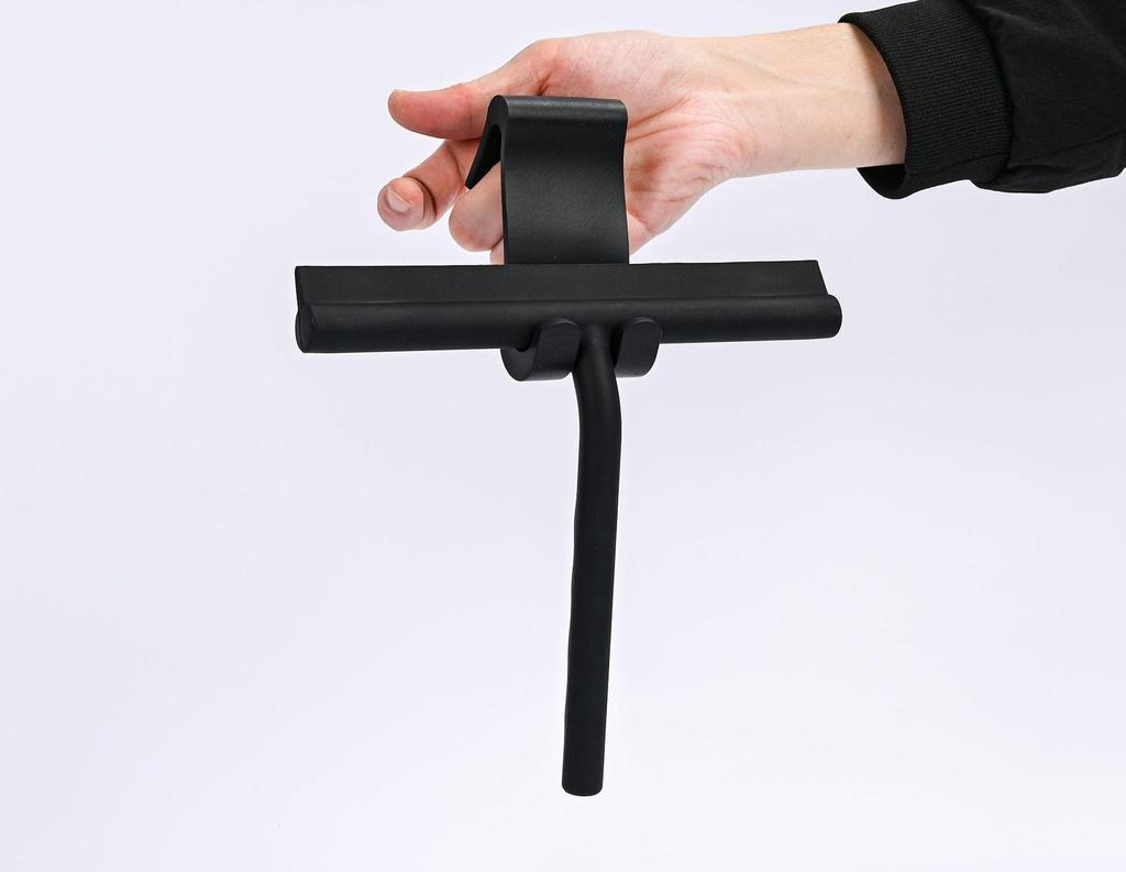 Silicone Glass Squeegee with Hook for Bathroom and Window Cleaning