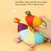 2 Pcs Rainbow Plush Flying Disc Dog Toy Interactive Sound Toy Outdoor Training Game Dog Chew Toy for Small Large Dogs