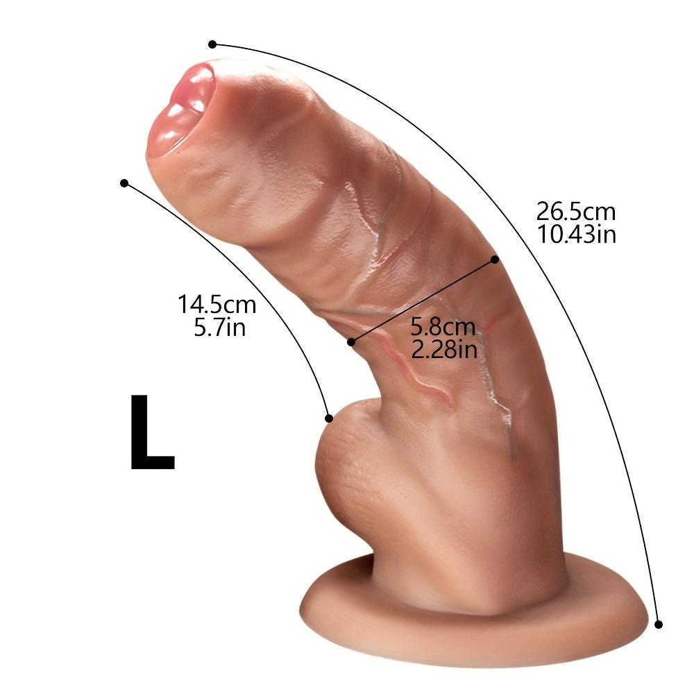 Soft Manual Dildo J Super Soft Thickened Simulation Wrap Leather Female Masturbator, Big Head Simulation Stem Male For Gay
