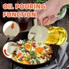 2-in-1 Glass Oil Bottle Sprayer Pot Leak-proof Oil Storage Bottle Vinegar Dispenser with Automatic Lid For Kitchen Cooking BBQ