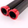 Karun Bike Clip Universal Motorcycle Clip Aluminum Bar End 22.2mm CNC Hand Grip Left and Right Set (Red)