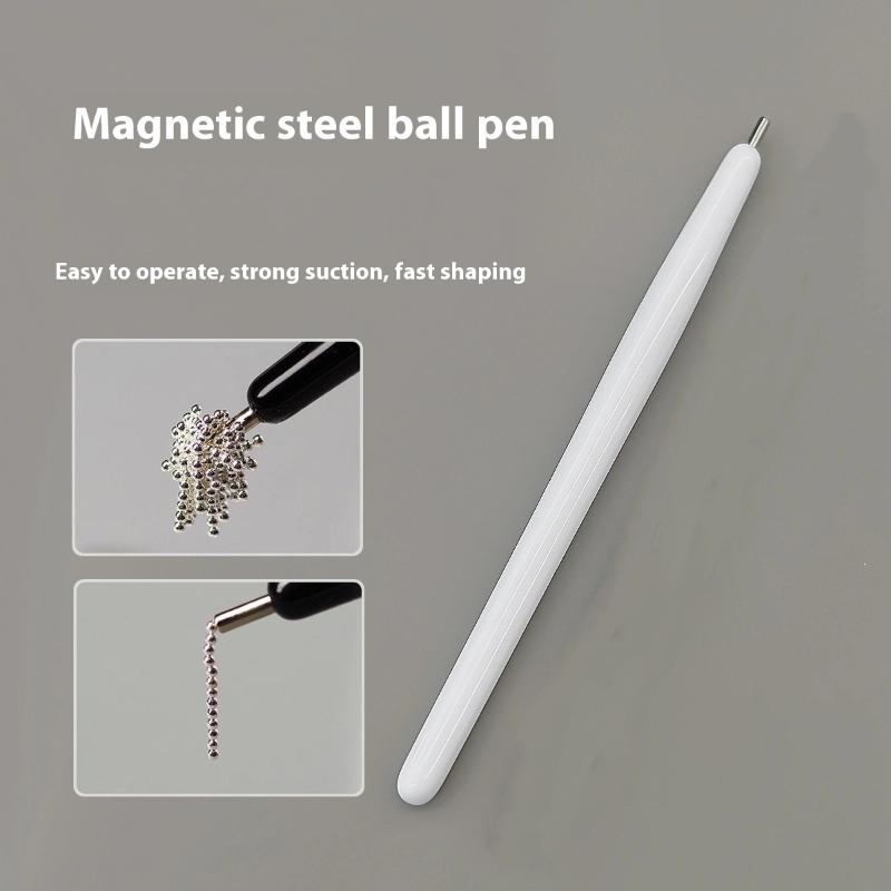 1Pcs Suction Steel Ball Magnet Pen Nail Art Tools 12.4cm Super Strong Suction Cat Eye Nail Polish Bead Magnet Pen Tool