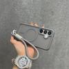 Matte Magnetic Hand Wrist Strap Case for Samsung Galaxy S26 S25 Ultra S24 Plus S23 FE A56 A55 A16 A54 A35 A15 Lanyard Slim Cover