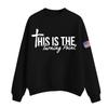 Women's Casual Fashion Round Neck Long Sleeve  Printed Sweatshirt