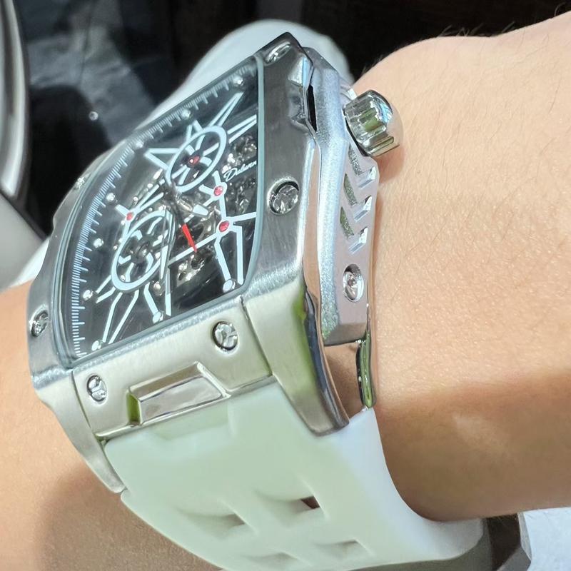 Mens Skeleton Mechanical Automatic Watch Top Brand Luxury Luminous Waterproof Men Watch Gift