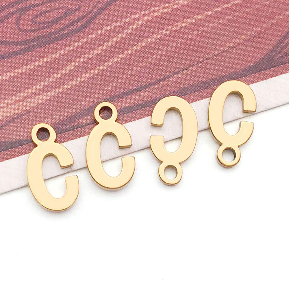 Stainless Steel 26 English Letter Pendant Charm for DIY Bracelets and Necklaces