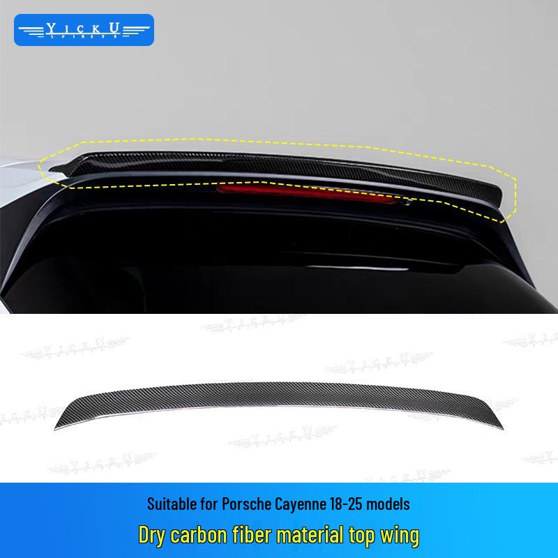 

Carbon Fiber Rear Diffuser & Roof Spoiler for Porsche Cayenne (2018-2025) - Techart Style