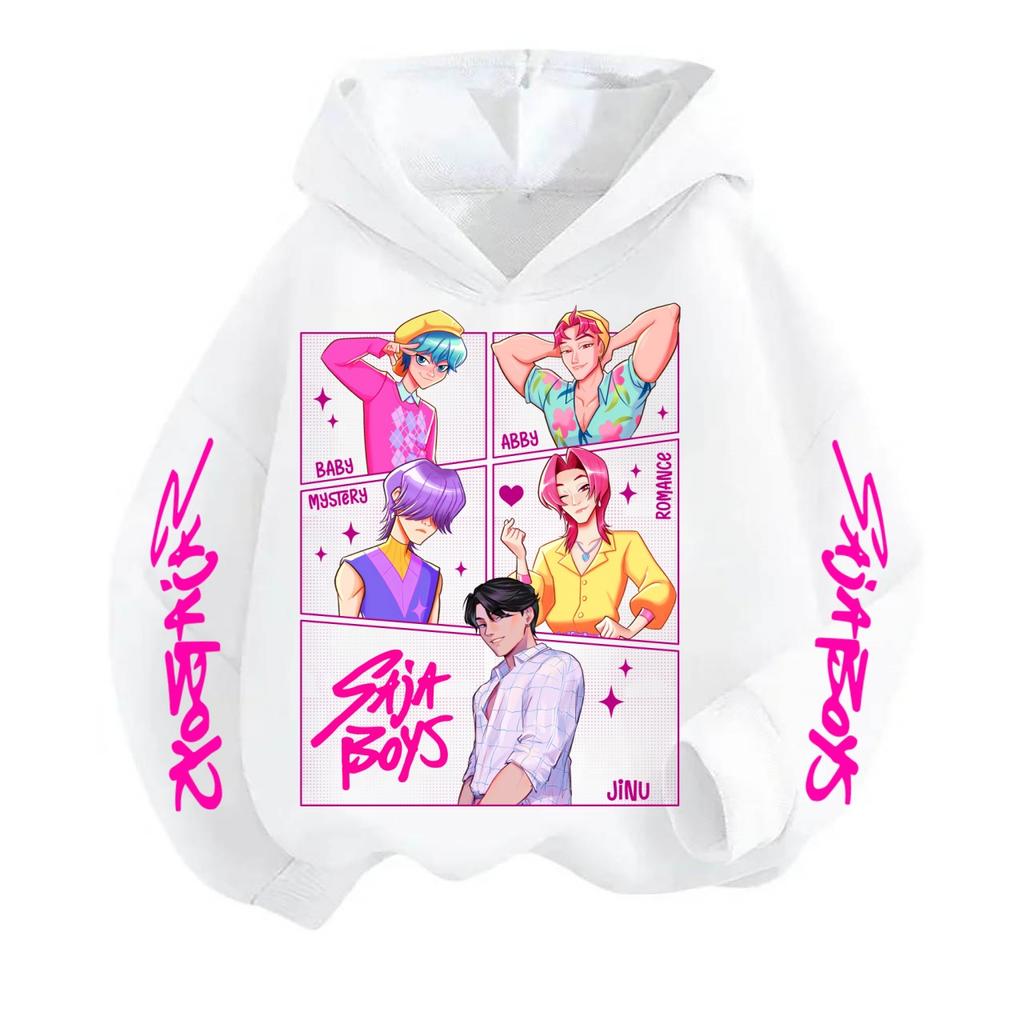 Kpop Demon Hunters Autumn Winter Kids Hoodie Casual Fashion Boys Girls Warm Sweatshirt Anime Clothes