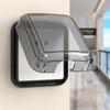 Durable 86 Type Switch Protective Cover Self-Adhesive Splash-Proof Electric Plug Cover Power Outlet Waterproof Plug Box for Home