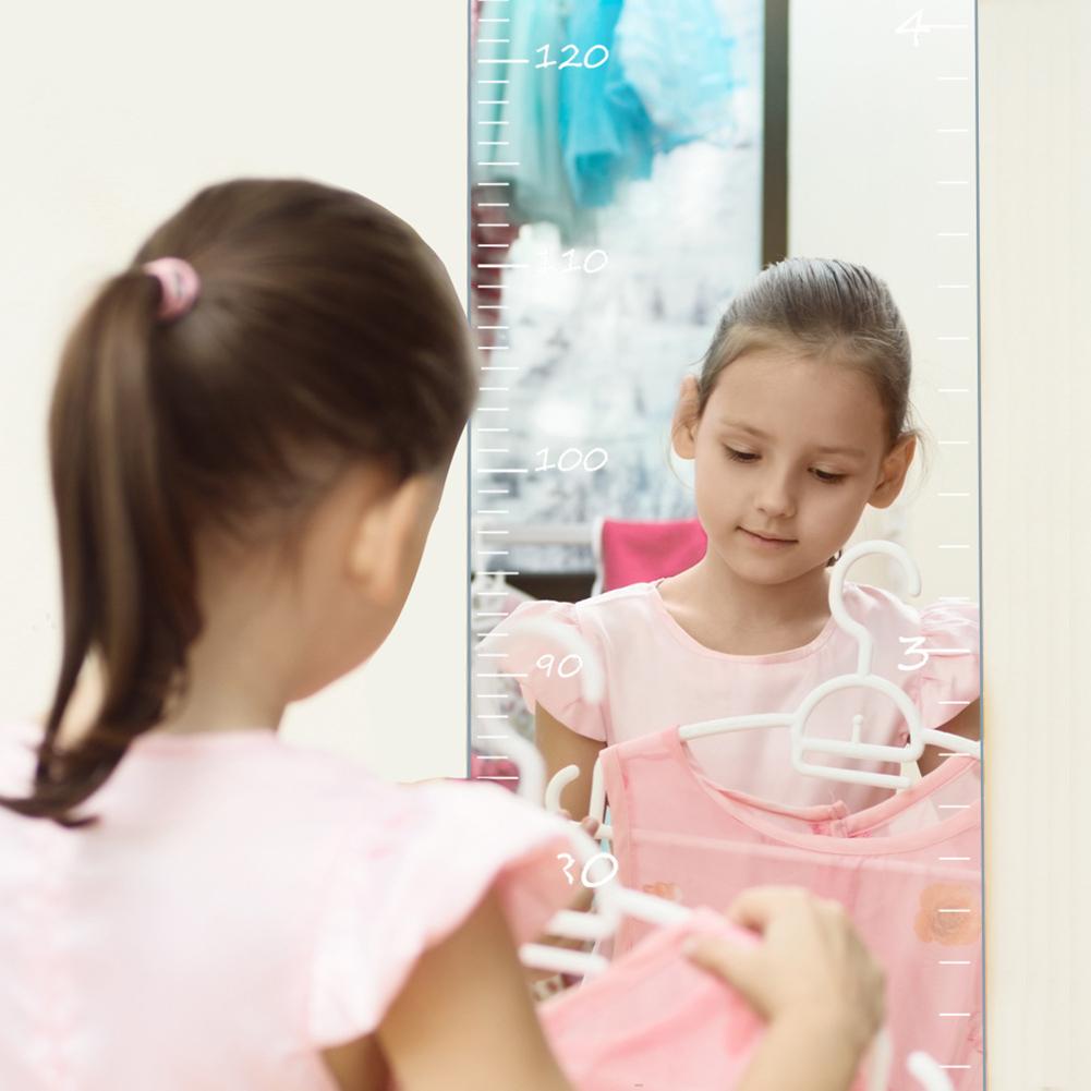 Growth Chart Mirror For Kids Shatterproof Full Body Toddler Mirror For Nursery Bedroom Playroom Wall Decor Mirror