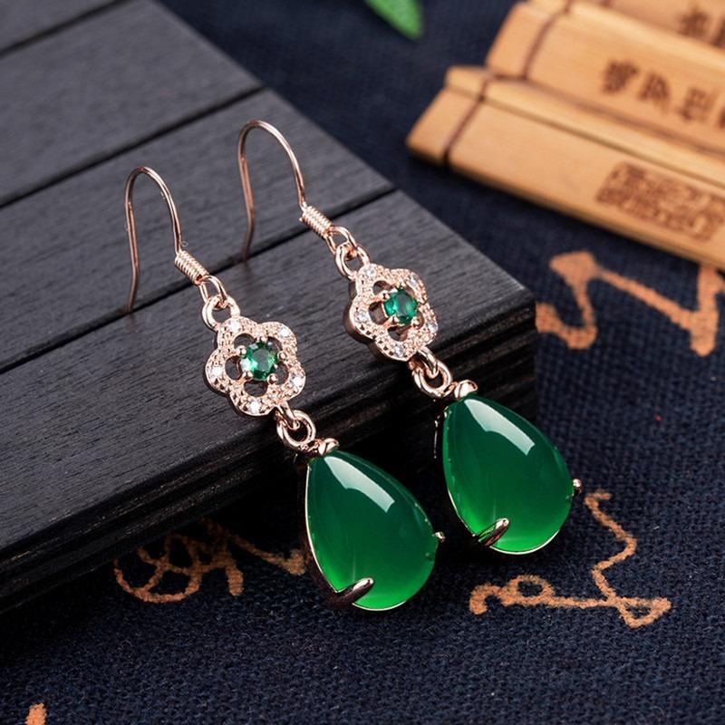 SACE GEMS Classic Retro Water Drop Copper Alloy Zircon Earrings for Women Wedding Party Gifts