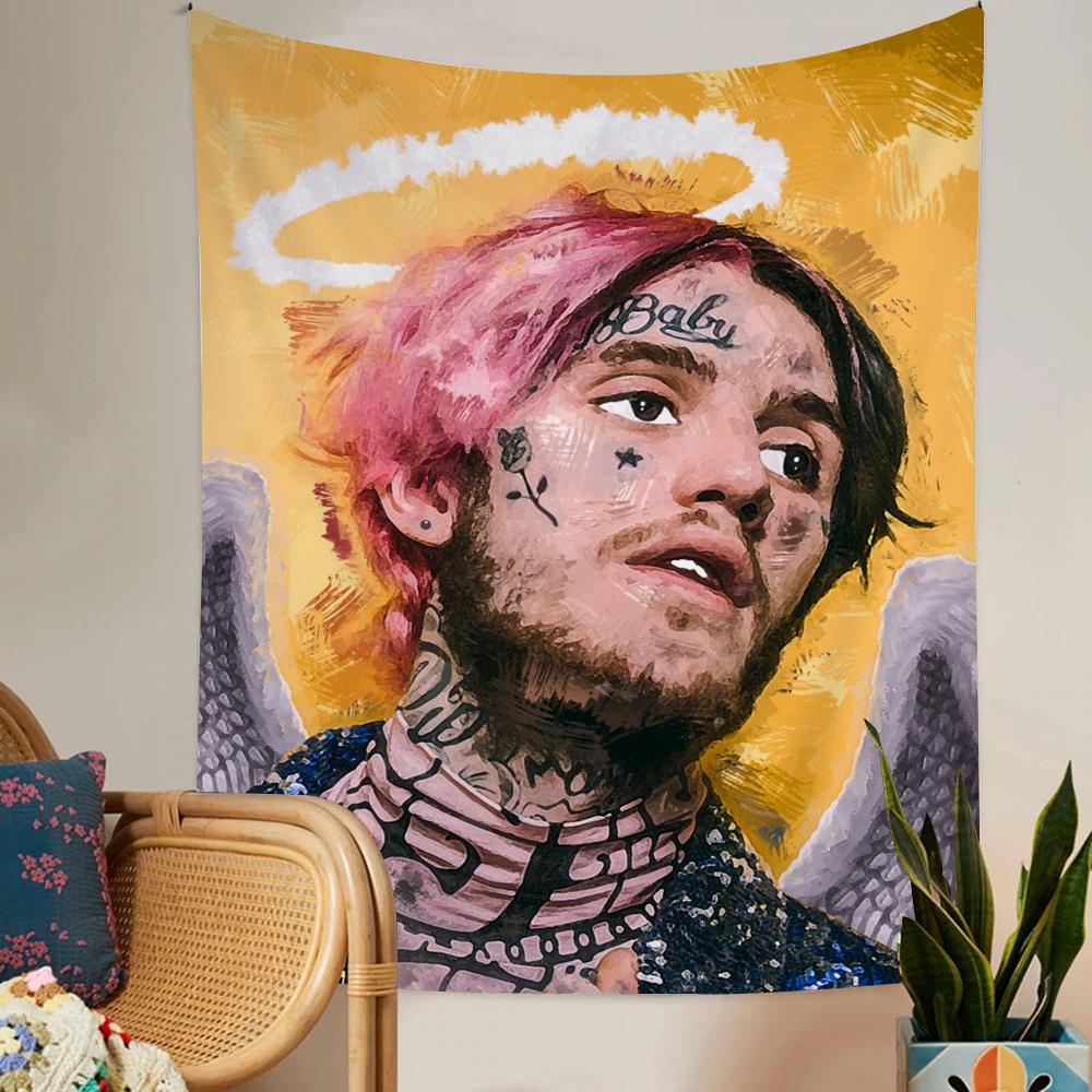 Singer Lil Peep Tapestry Art Printing Art Science Fiction Room Home Decor Home Decor
