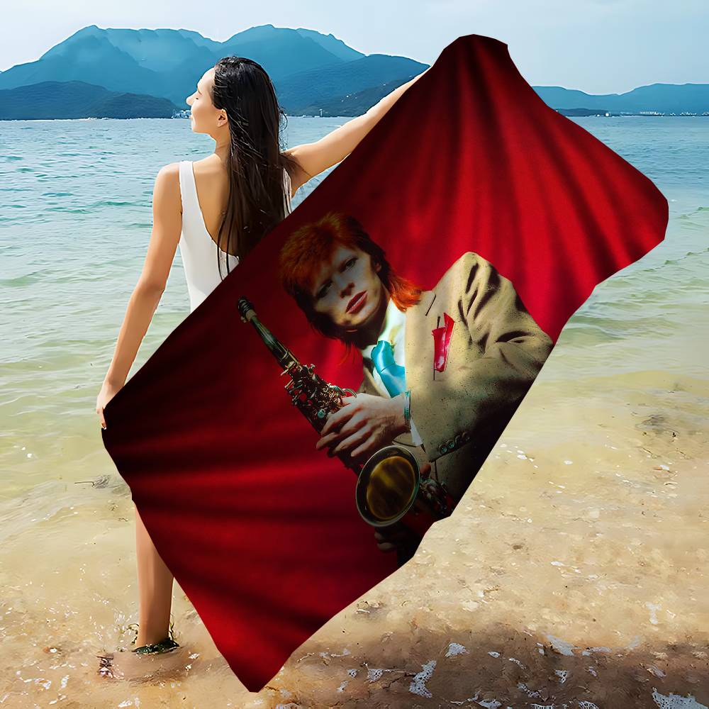 Hot Singer D-David B-Bowie Microfiber Beach Towel Absorbent Quick dry Soft Yoga Swimming Resort Mountain Climbing Towel