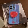 Phone Case - Red And Blue Striped Retro Individual Full Cover Hard Case for Iphone 16 Apple 17 Phone Case 15 Pro Max Film 14/13/12/11/Xr/7P