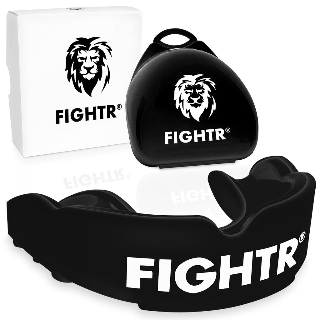 FIGHTR Premium Mouthguard Breathe Easy Adjust Sports Mouthguard for Hockey and Other Sports Includes Hygiene Box - & Boxing, MMA, Football,