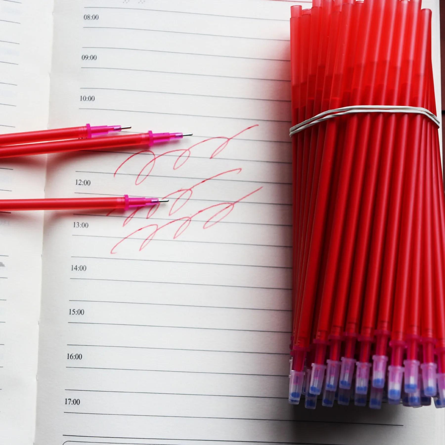 

20 шт./компл., офисная гелевая ручка, стираемый стержень, волшебный стираемый стержень 0,5 мм, чернила ярких цветов, школьный офисный инструмент для письма, канцелярские принадлежности