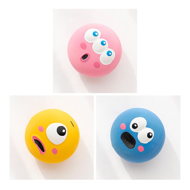 Dog Sound Toy Ball Latex Pet Toy Ball Bite-Resistant Teething Relief Shiba Inu Corgi Teddy Small Dog Teeth Cleaning