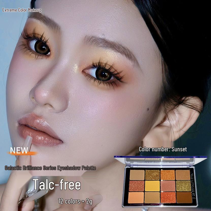 

Jise Makeup Galaxy Brilliant 12-Color Matte Pearlescent Eyeshadow Palette