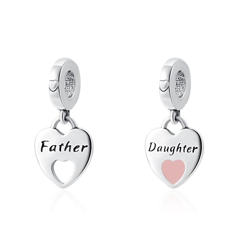 New 925 Plated Silver Beads Smooth surface Charms Fit Pan Bracelet DIY Gift Women