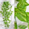Hanging Artificial Green Plants UV Resistant Realistic Fake Leaf Vine Ivy Wedding Party Indoor Outdoor Garden Wall Hanging Faux Greenery Decoration