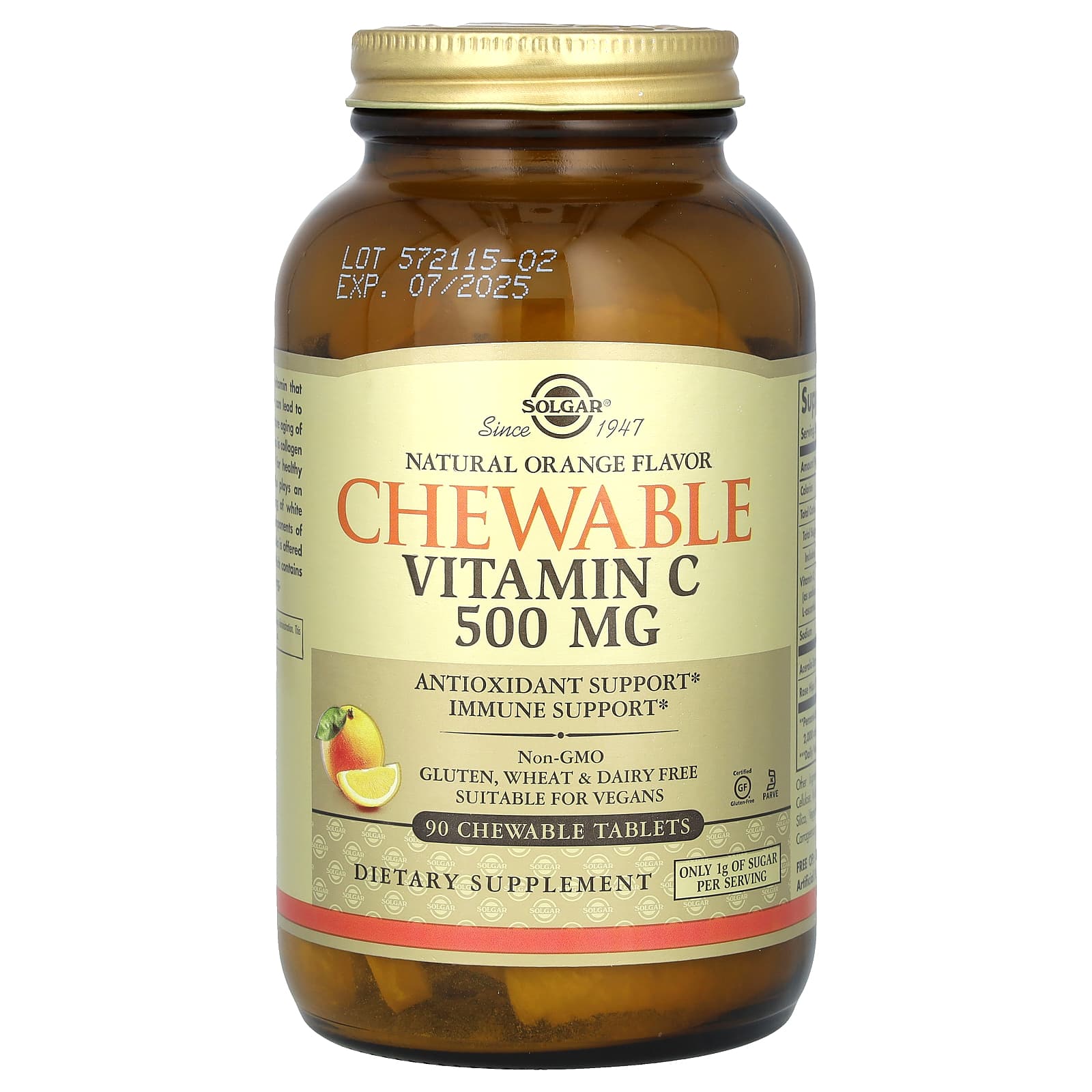 

Chewable Vitamin C, Natural Orange, 500Mg, 90 Chewable Tablets