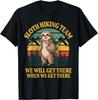 Sloth Hiking Team Hiker Funny Sloth Hiking T-Shirt Mens Womens Tees Top