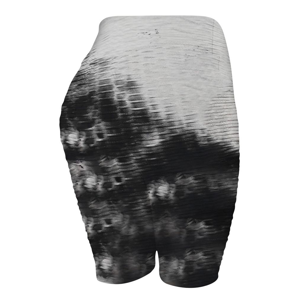 Women Wrinkled Tie- Leggings Stretch Running Fitness Yoga Pants Biker Shorts