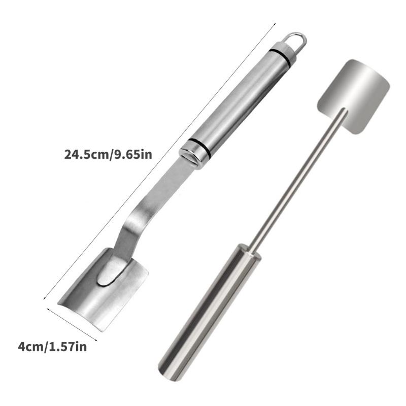 Set of 2 Stainless Steel Corn Peeler Practical Corn Cobs Remover Innovative Corns Processing Tool Kitchen Utensils