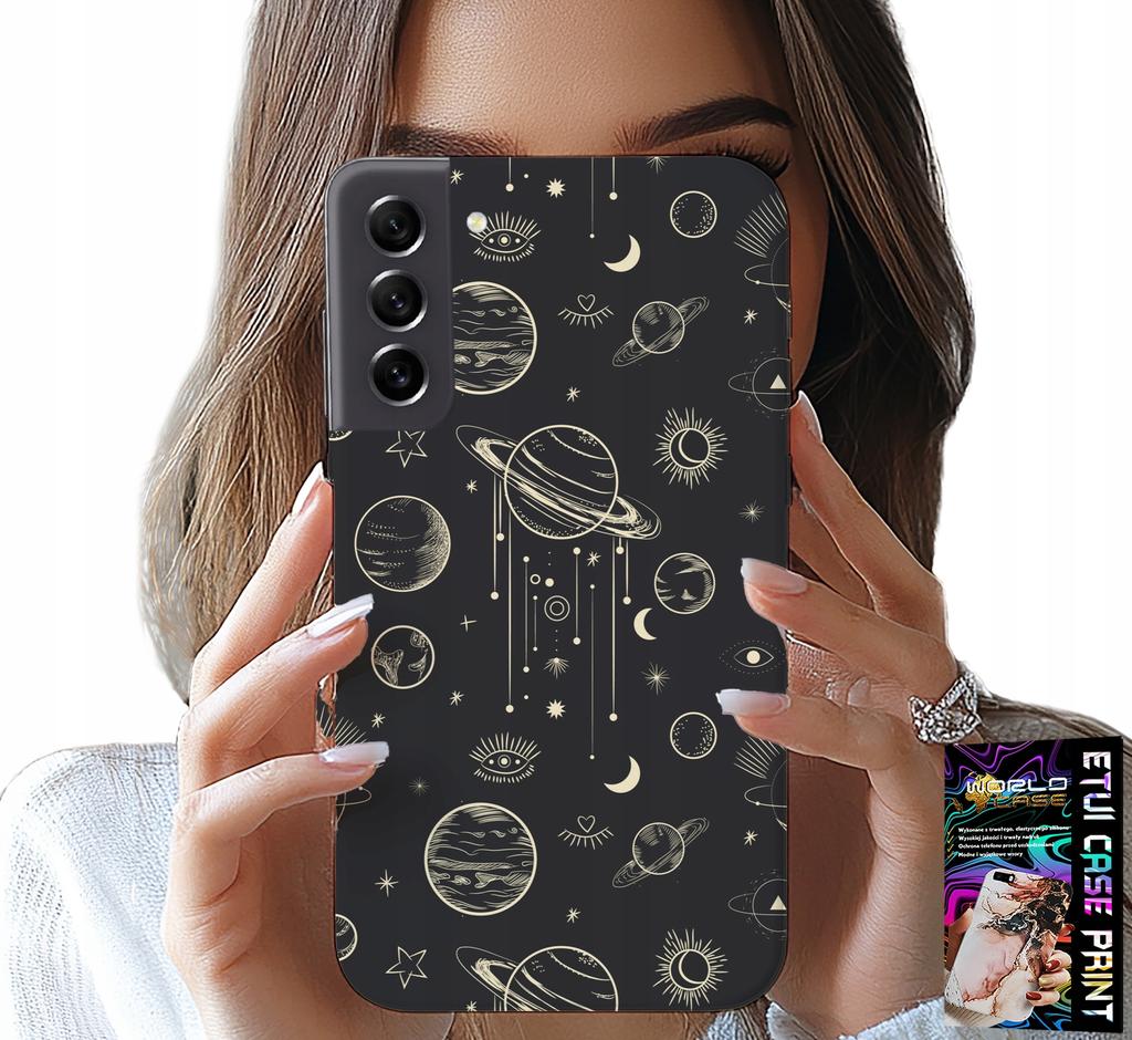 Etui Do Samsung Galaxy S22 Plus - Kosmos Planety Gwiazdy Księżyc + Szkło