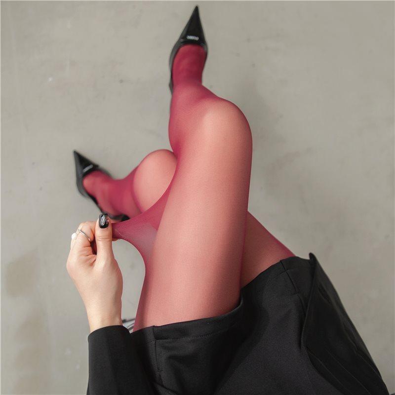 Women Sexy Transparent Stockings Ladies Y2k Dopamine Multicolor Stretchy Pantyhose White Green Breathable Nylon Elastic Tights