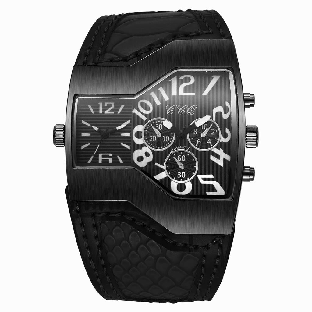 Luxury Men Watches Big Dial Quartz Watch Casual Leather Band Men Sports Wristwatches Relogio Masculino