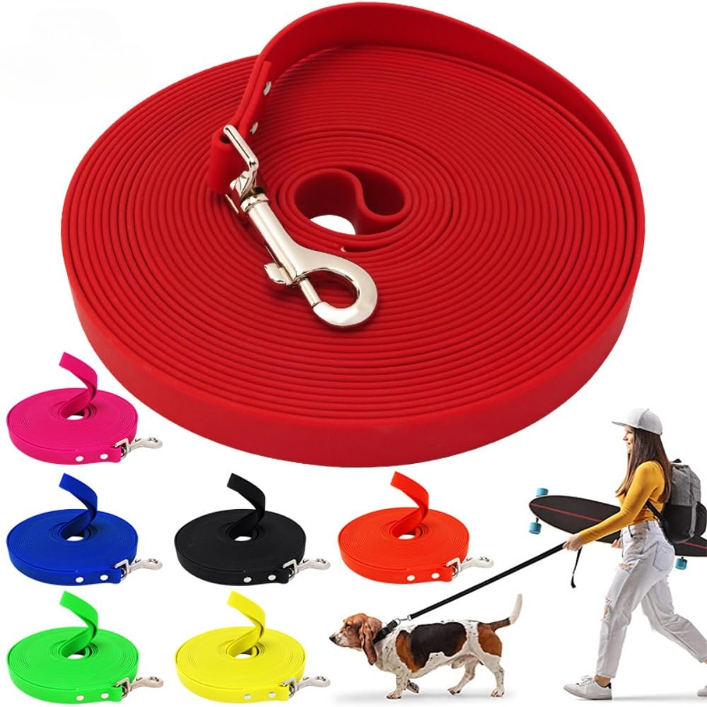 YYKSYDPT Waterproof PVC Dog Recall Long Dog Suitable for and Swimming for Medium and Large Dogs Leash, 3M/5M/10M/15M Leash, Training, Tracking, Beach,