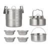 Camping Cookware Utensils Outdoor Picnics Camping Pots Kettle Bowl for Outdoor Cooking Backpacking Camping Hiking