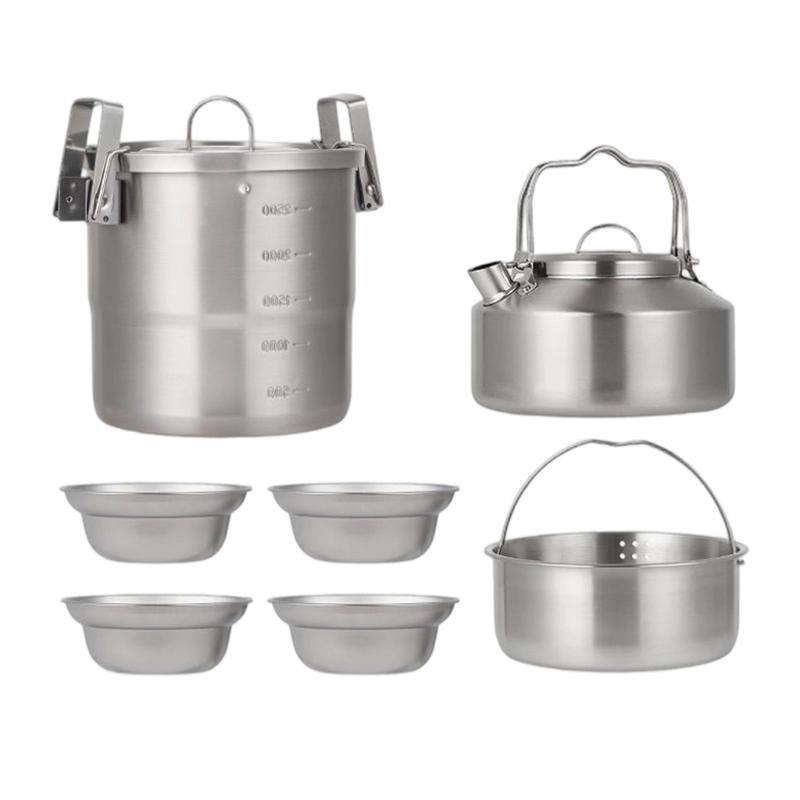 Camping Cookware Utensils Outdoor Picnics Camping Pots Kettle Bowl for Outdoor Cooking Backpacking Camping Hiking 1