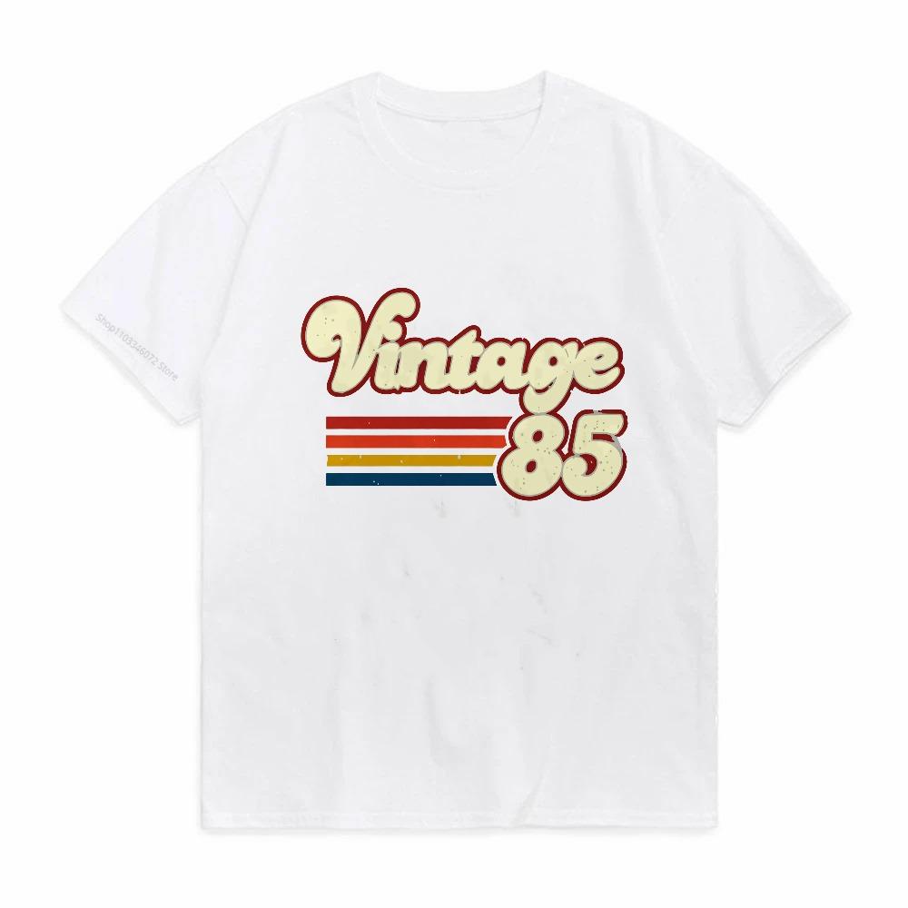 Edition 1985 40th Birthday Vintage Graphic TShirt Men Womens Short Sleeve Crew Neck Casual with Retro Print Aesthetic Clothes