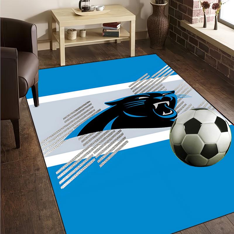 Panthers Helmet Rug Office Carpet Non-Slip Mat, Chair Rug Floor Covering for Gaming, Bedroom, Living Room , Home Decor Christmas Gift