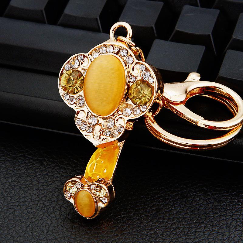 Diamond inlay, fortune bag, car keychain, women's handbag pendant, metal keychain ring, Christmas gift, Stocking stuffers, Valentine's Day gift