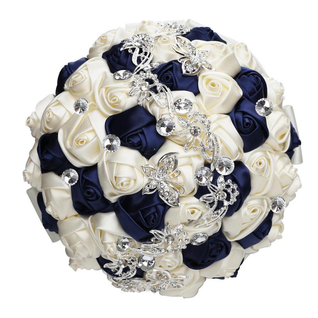 Wifelai Butterfly Drill Ribbon Bridal Bouquet W2216