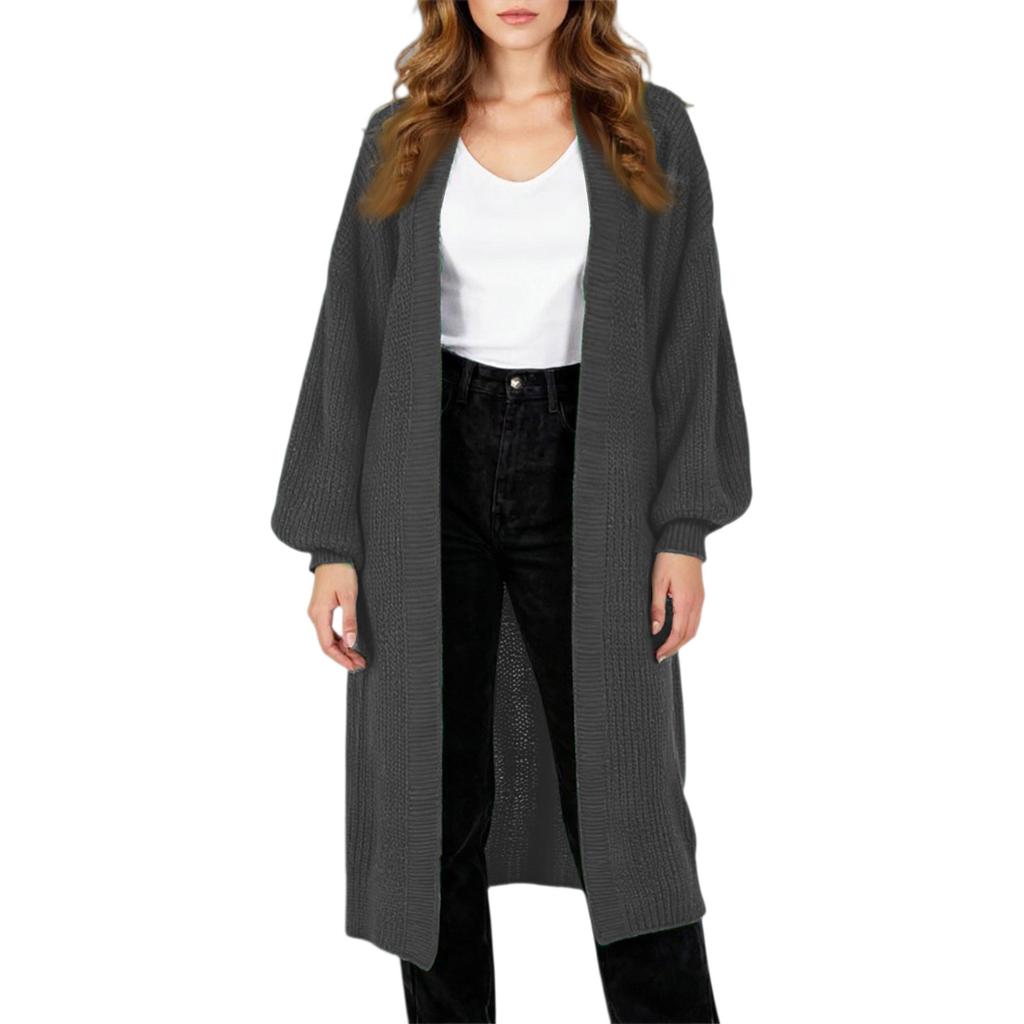 Fashionable Women's Long Knitted Sweater Cross-border  Winter Knitted Jacket