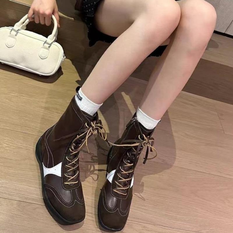 Fashion Women's Boots 2025 Summer Mid Tube Platform High Top Casual