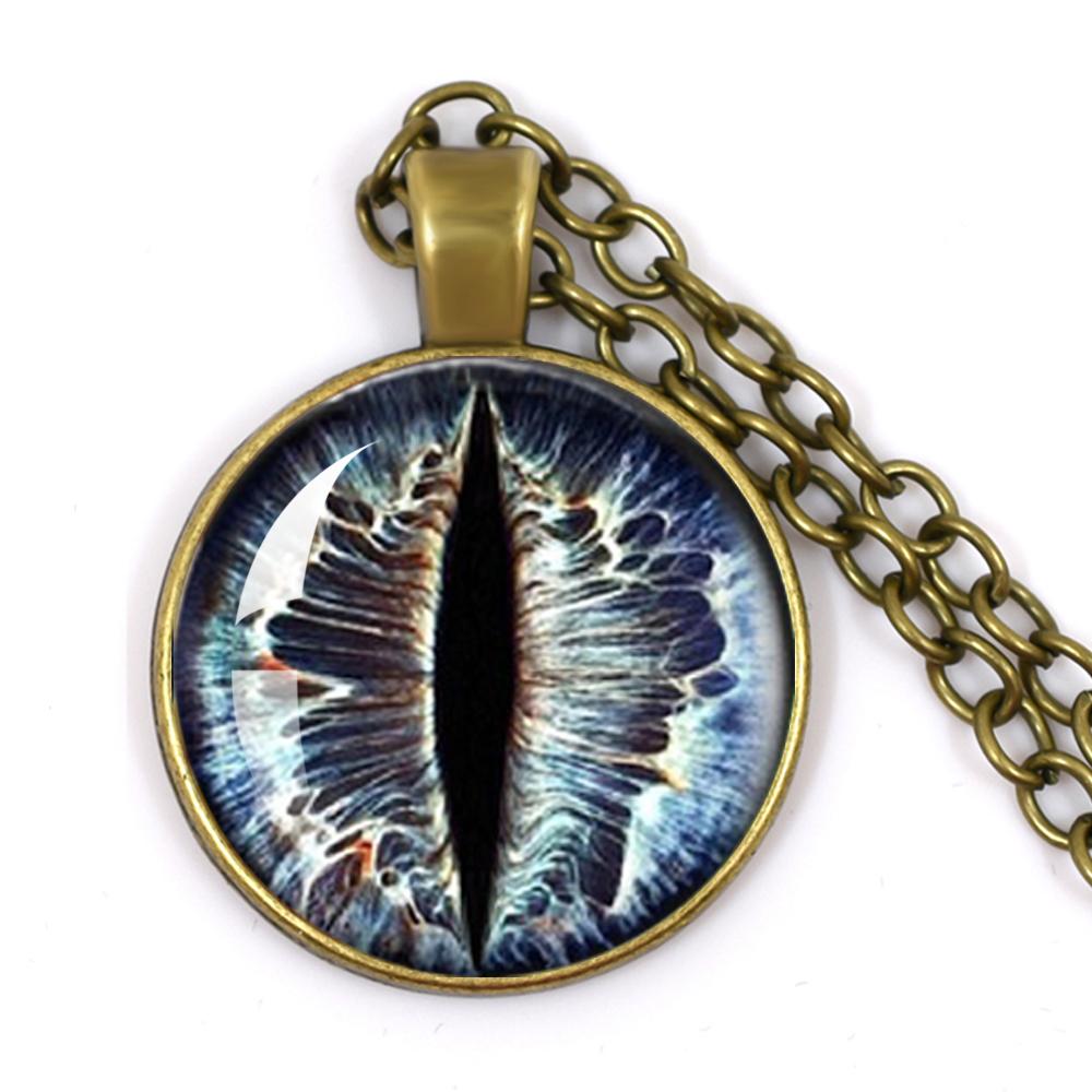 Dragon Evil Eye Glass Necklace Dragon Eye Fashion Evil Eye Necklace Jewelry Men Fashion Necklace For Friends Gift