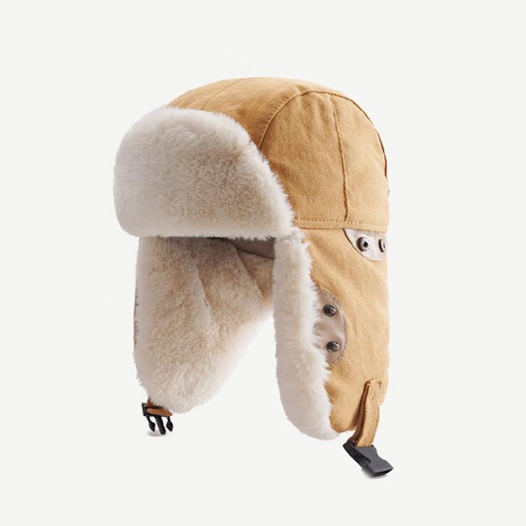 Winter Bomber Cap Plush Hat Lovers Outdoor Climbing Hat Windproof Padded Earmuff