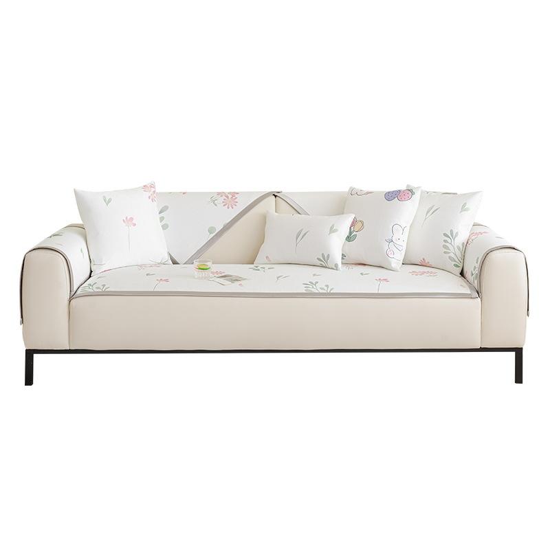 Summer Mat Sofa Cushion Ice Rattan Ice Silk Universal Non-Slip Rattan Mat Seat Cushion Cool And Breathable Sofa Cover