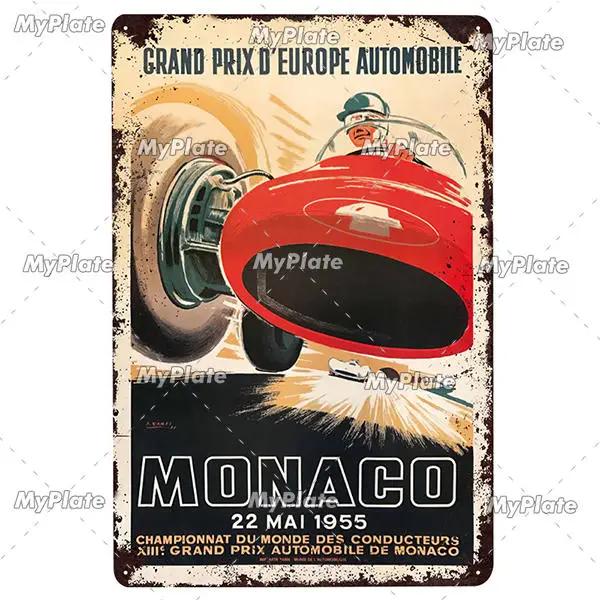 24-Stunden-Metallschild, Vintage-Plakette, Blechschild, Wanddekoration für Bar, Kneipe, Metallhandwerk, Retro-Rennwagen-Poster