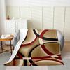 Contemporary Swirl Ring Line Art Pattern Comfortable Fleece Blanket Fit Living Room Bed Office All-match Simple Household Decor