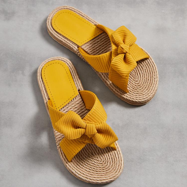 Handmade Ladies Home Slipper Women Sandals Casual Outdoor Cross Slippers Female Summer Beach Wear Flowers Flat Heel Shoes