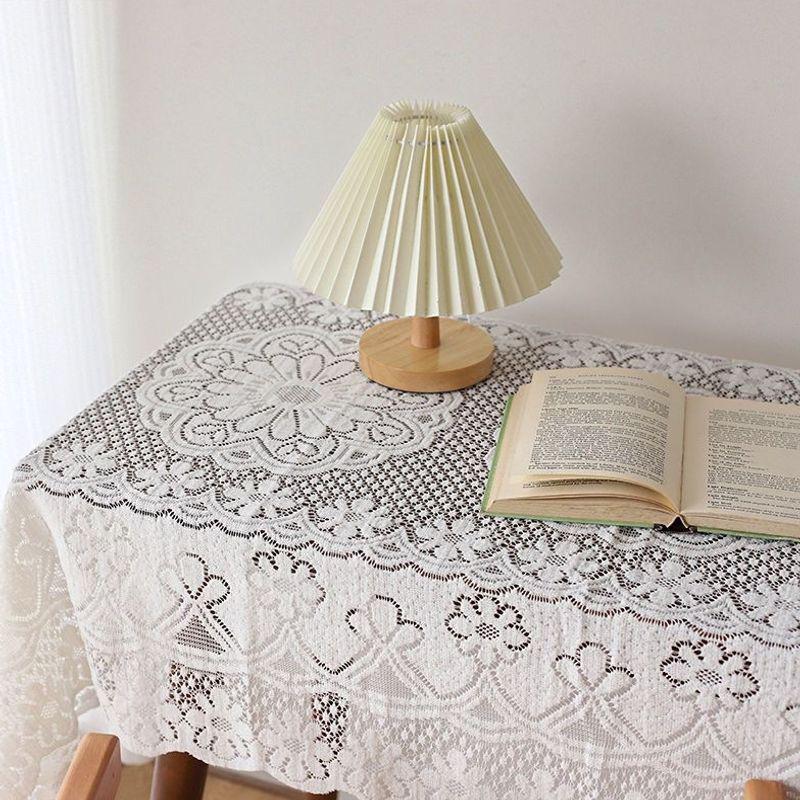 Off-White Lace Tablecloth - Round/Square, High-End Light Luxury Mat