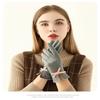 Bow Decoration Full Finger Mittens Fleece Winter Gloves Warm Women Gloves  Women